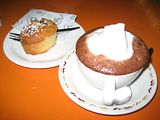 hot chocolate and friand